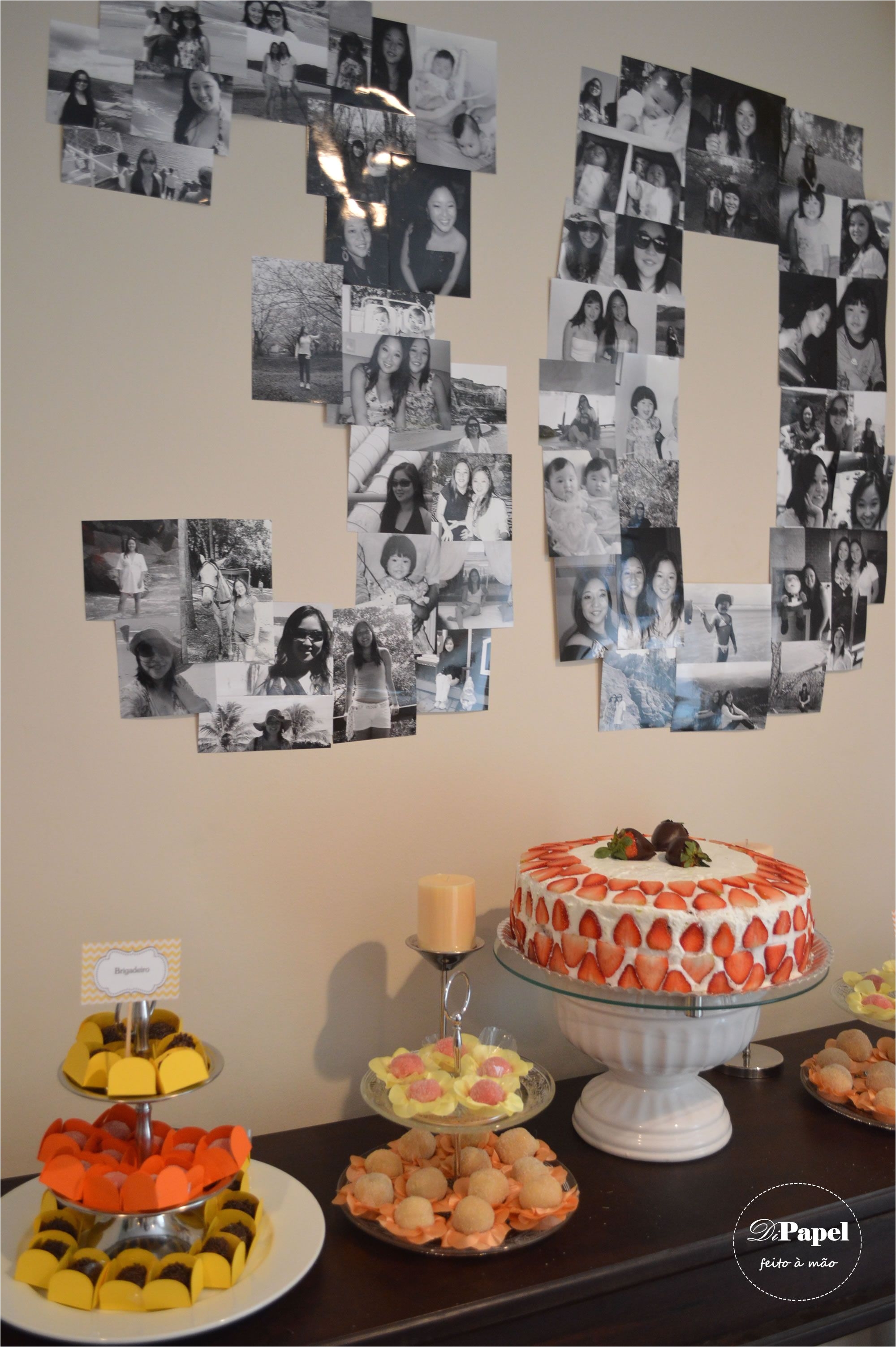 twins 30th birthday party always love a photo number collage looks good in black white