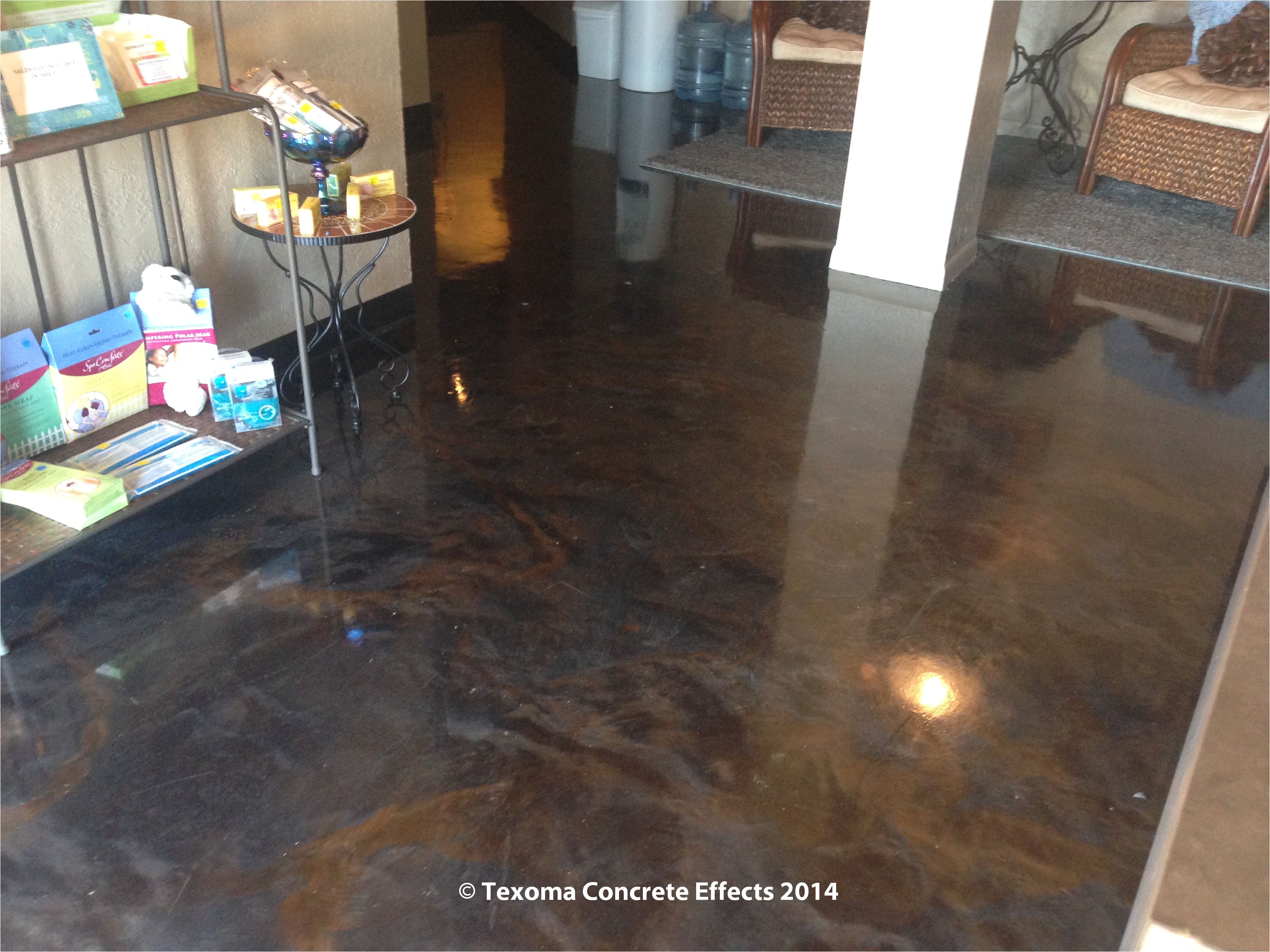 metallic epoxy on spa floor by texoma concrete effects wichita falls tx