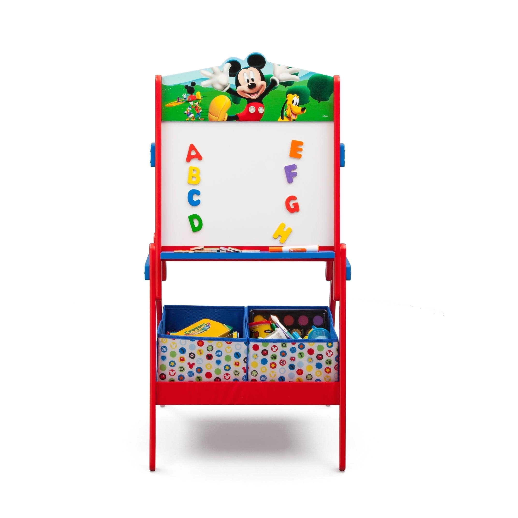 shop disney mickey mouse activity easel with dry erase board and magnetic letters multi free shipping today overstock com 17158910