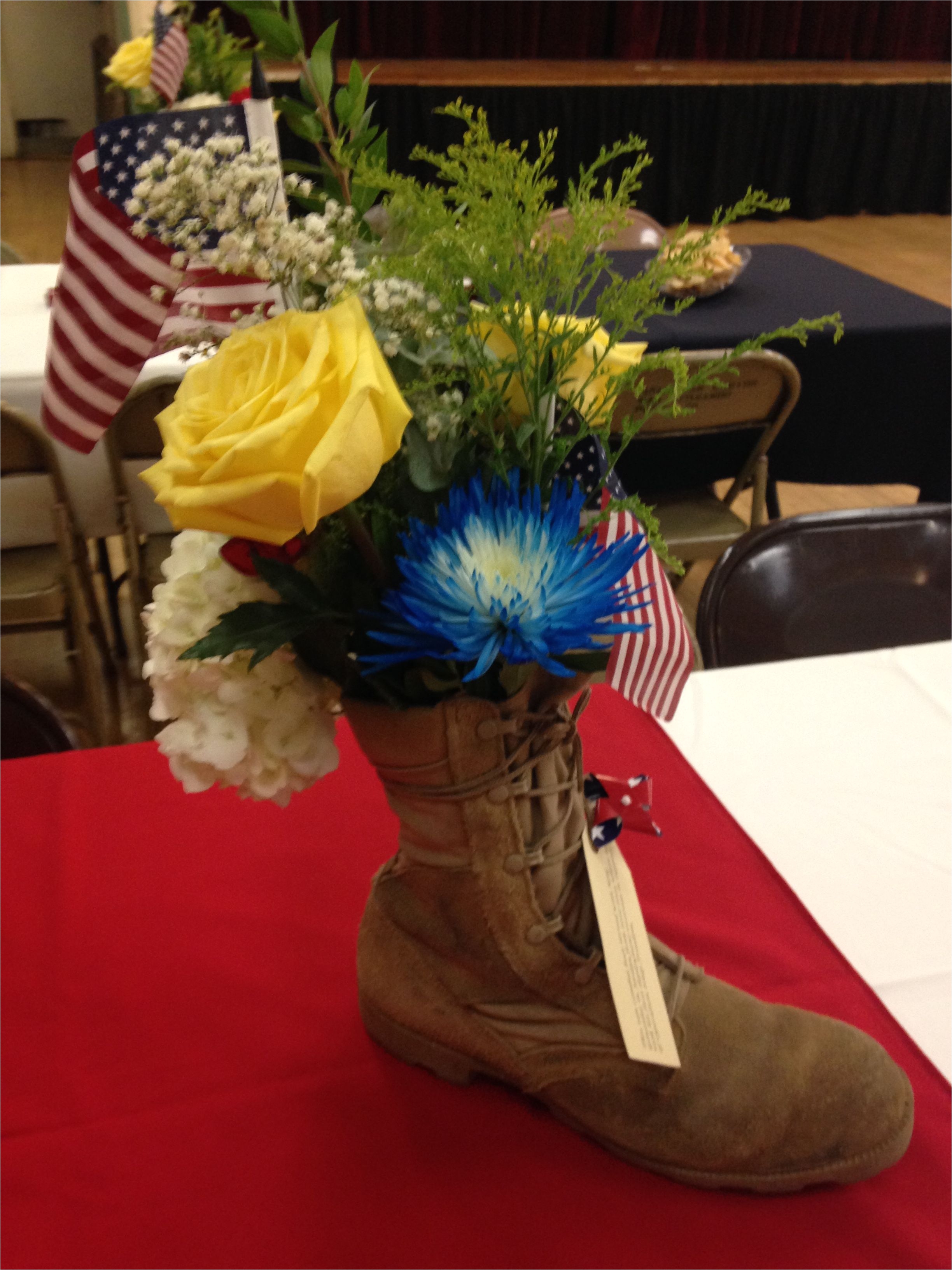 centerpieces for my husbands military retirement party