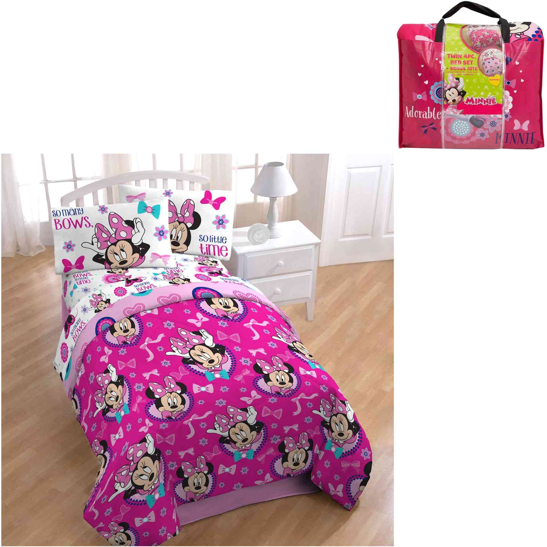 disney minnie mouse twin bedding set forter full size walmart for pink twin beds 2018