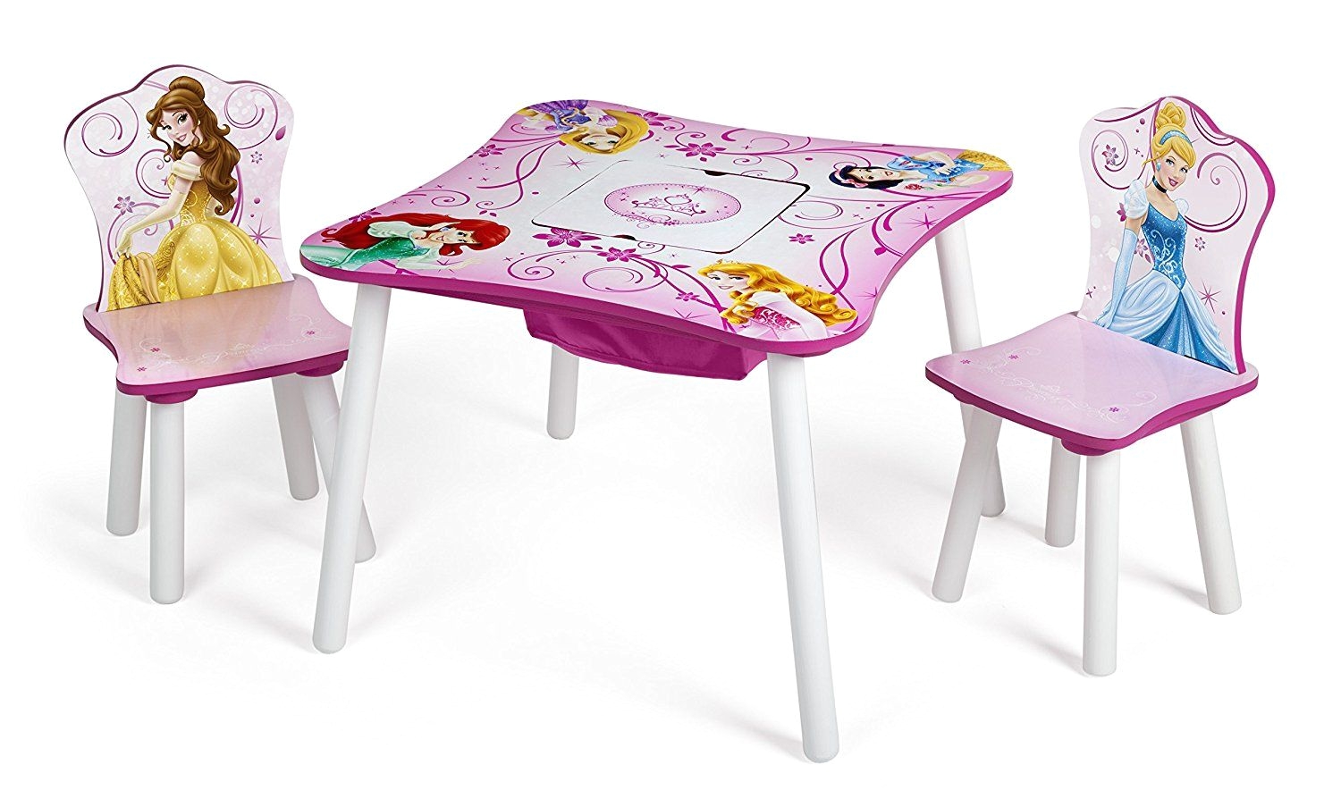 delta children table and chair set with storage disney princess