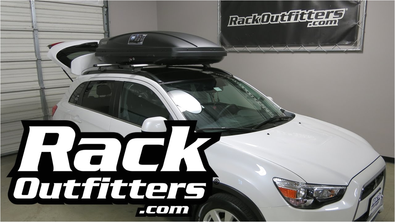 2014 2016 mitsubishi outlander sport with thule 628 force roof top cargo box rack outfitters