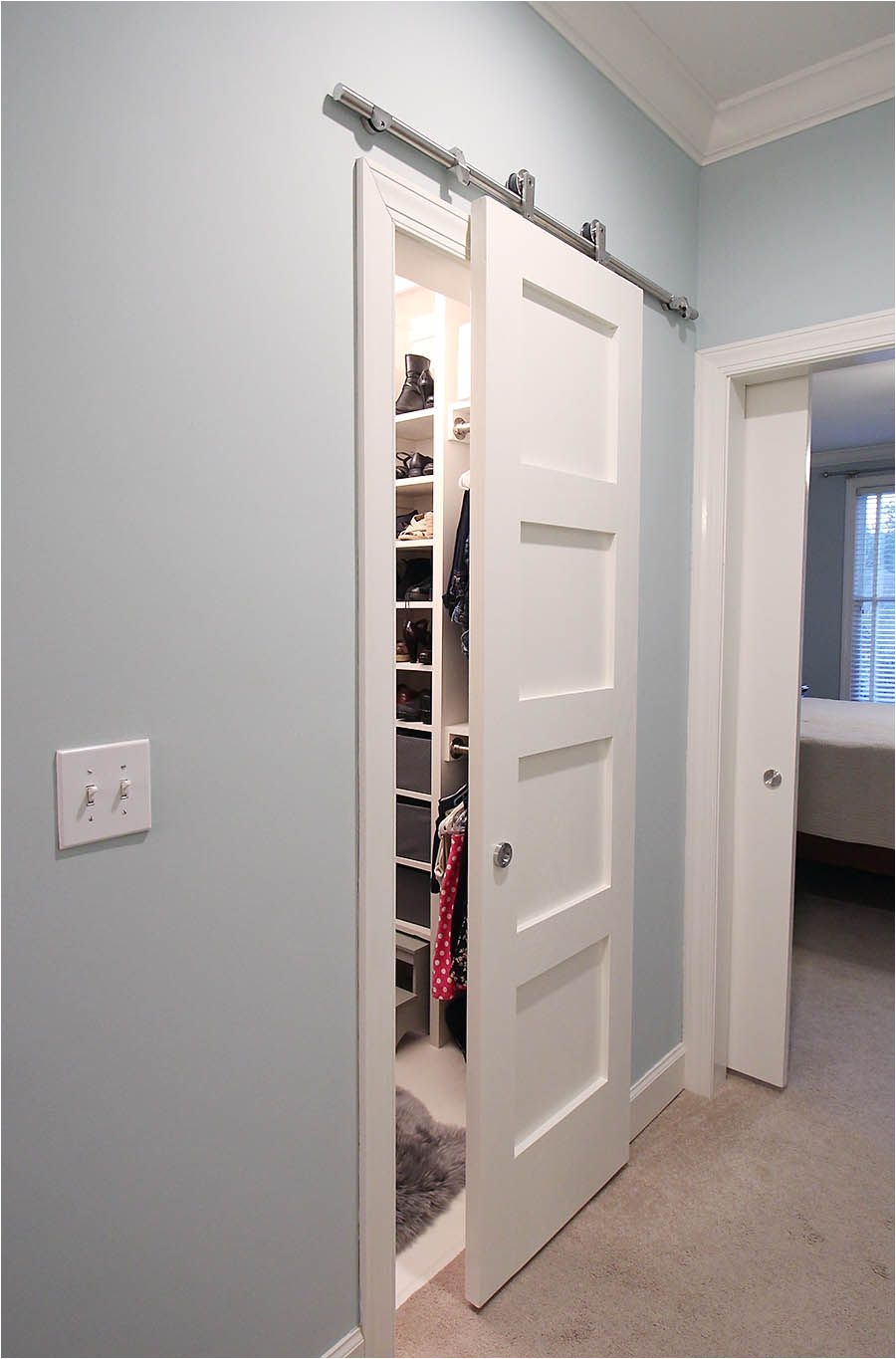 diy closet door slide or refacing my existing flush mount sliding doors on my walk in closet i can do this