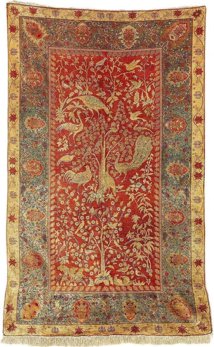 turkish rug hereke silk carpet circa 1900
