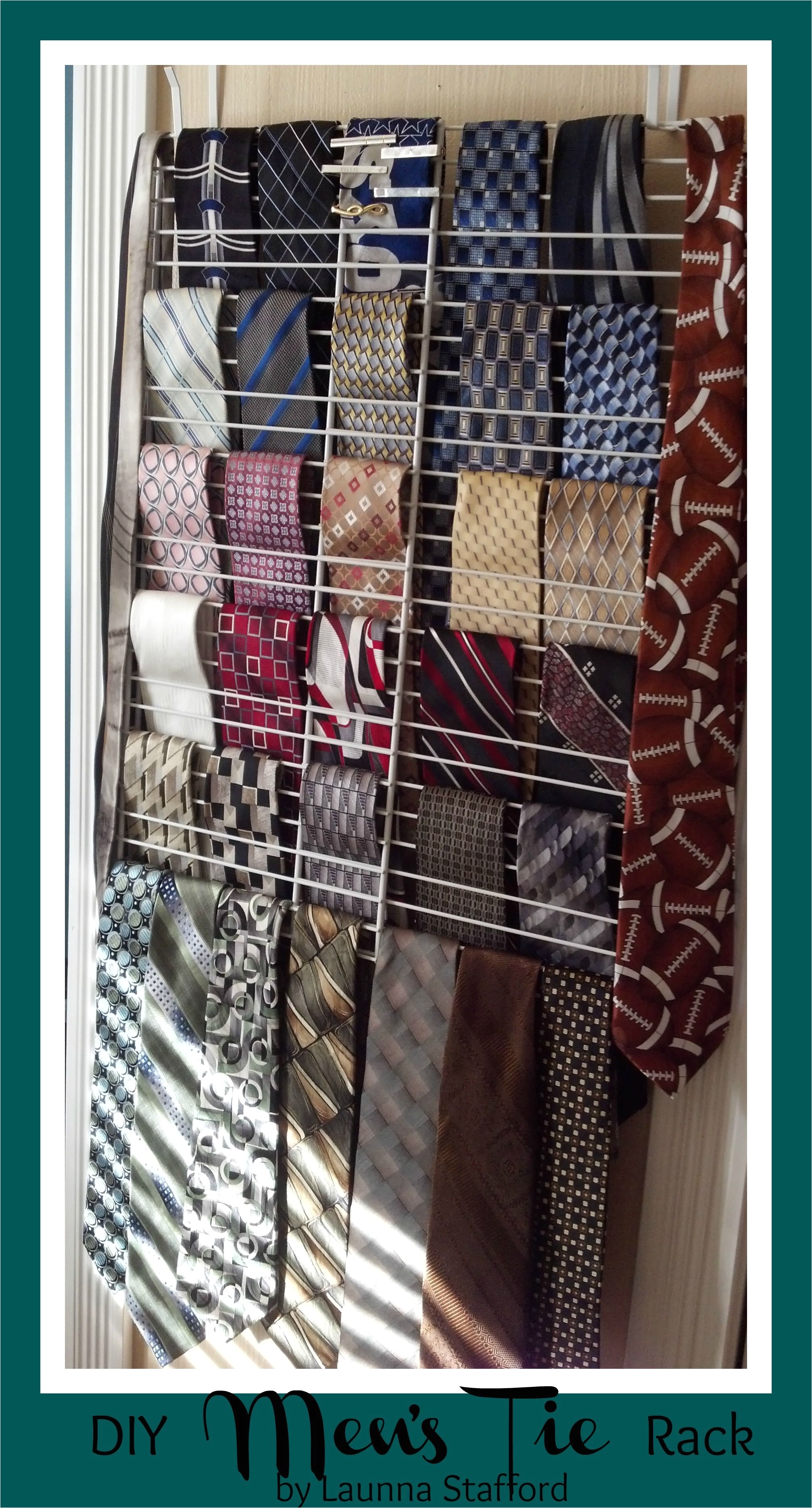 easy diy tie rack supplies 2 wire closet racks shelves hooks