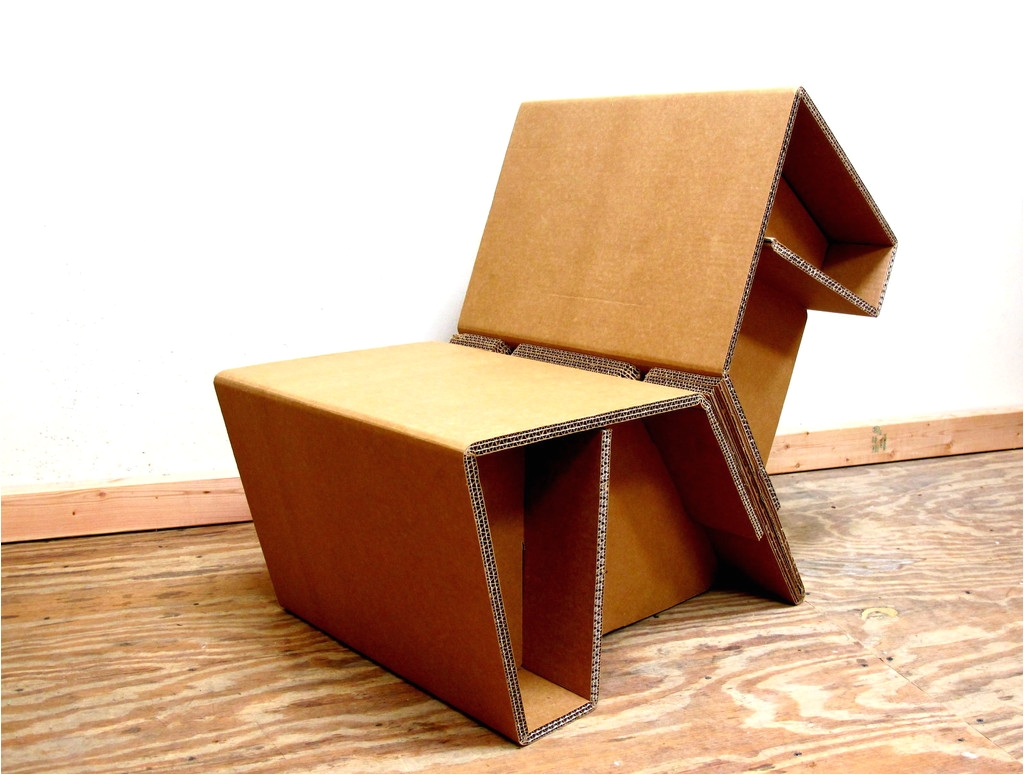 currently chairigami offers three designs the love seat the lounge chair and the desk chair each one is decked in a cobbled together cardboard assembly