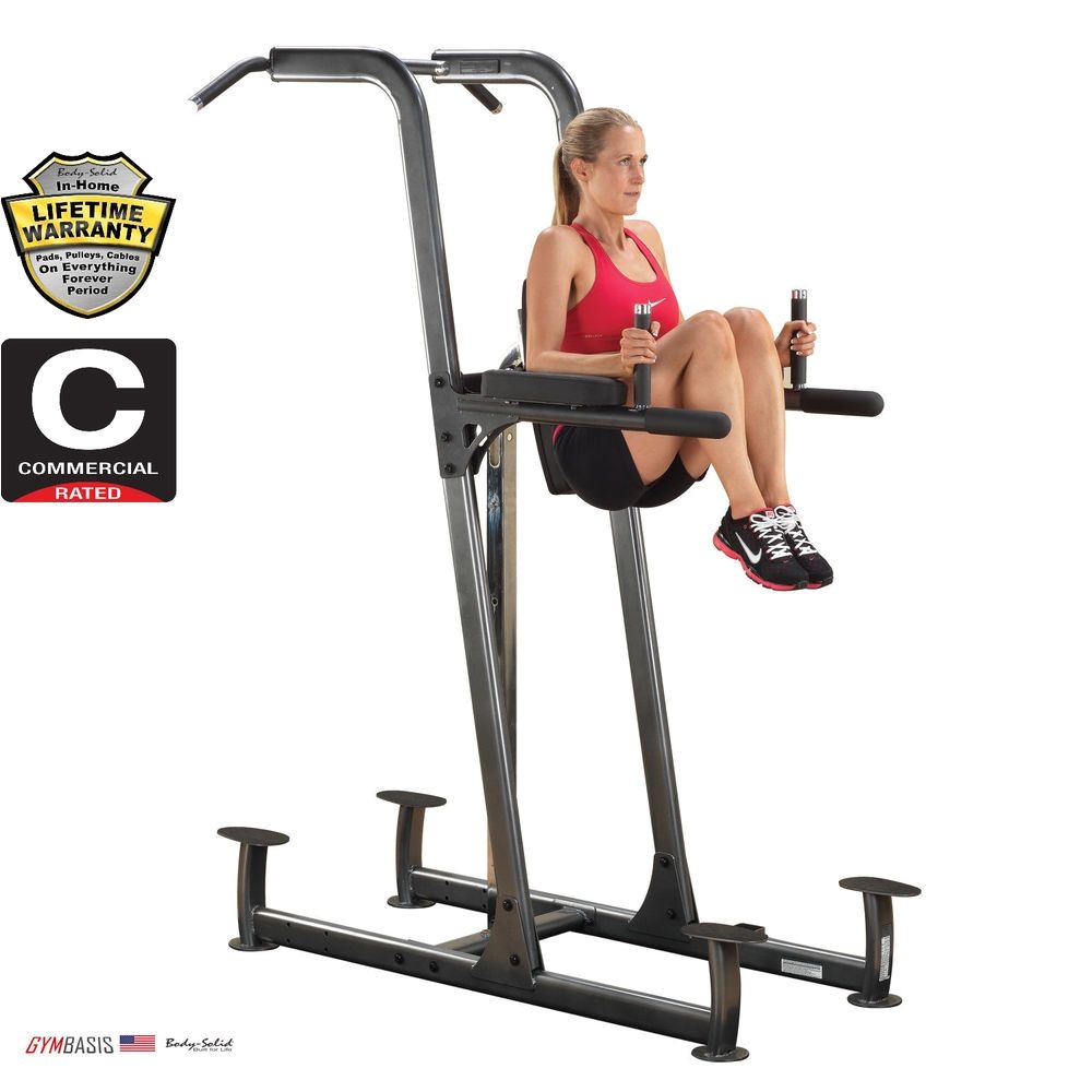 new 2016 body solid fcd vkr vertical knee raise dip and chin pull up station sporting goods fitness running yoga strength training ebay
