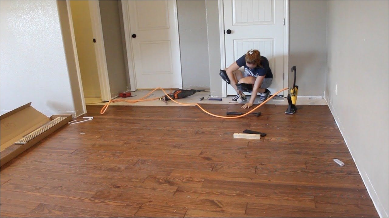 first time laying hardwood flooring