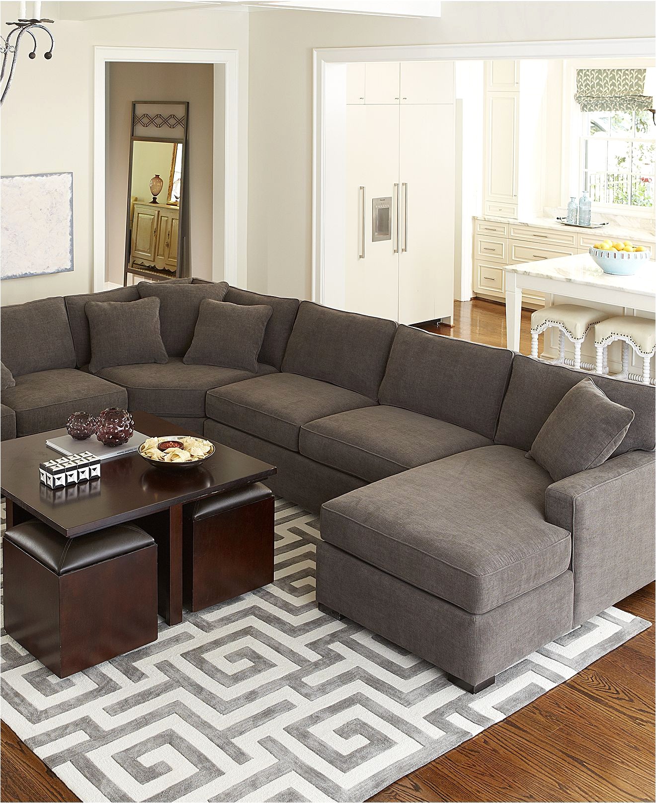 i can totally see a sectional in our new home radley fabric sectional living room furniture