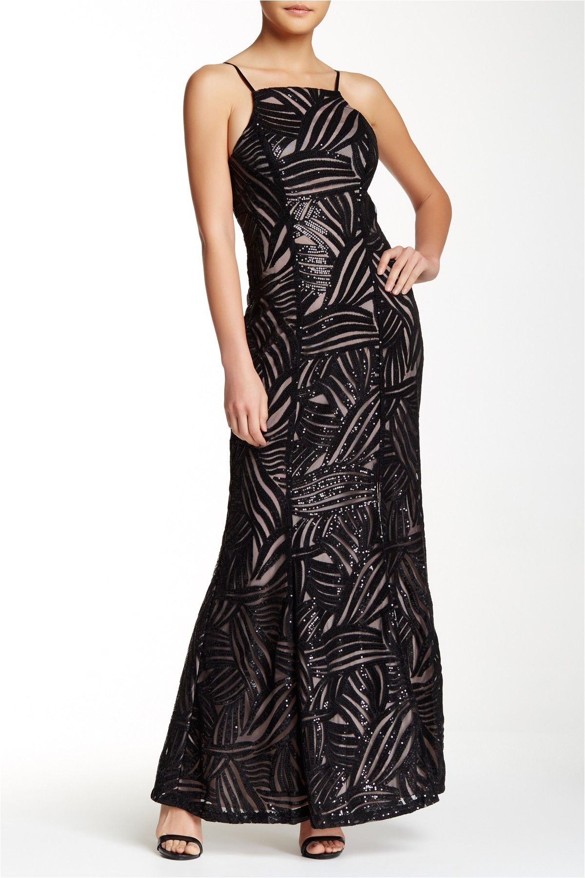 trixxi strappy sequin embroidered prom dress nordstrom rack