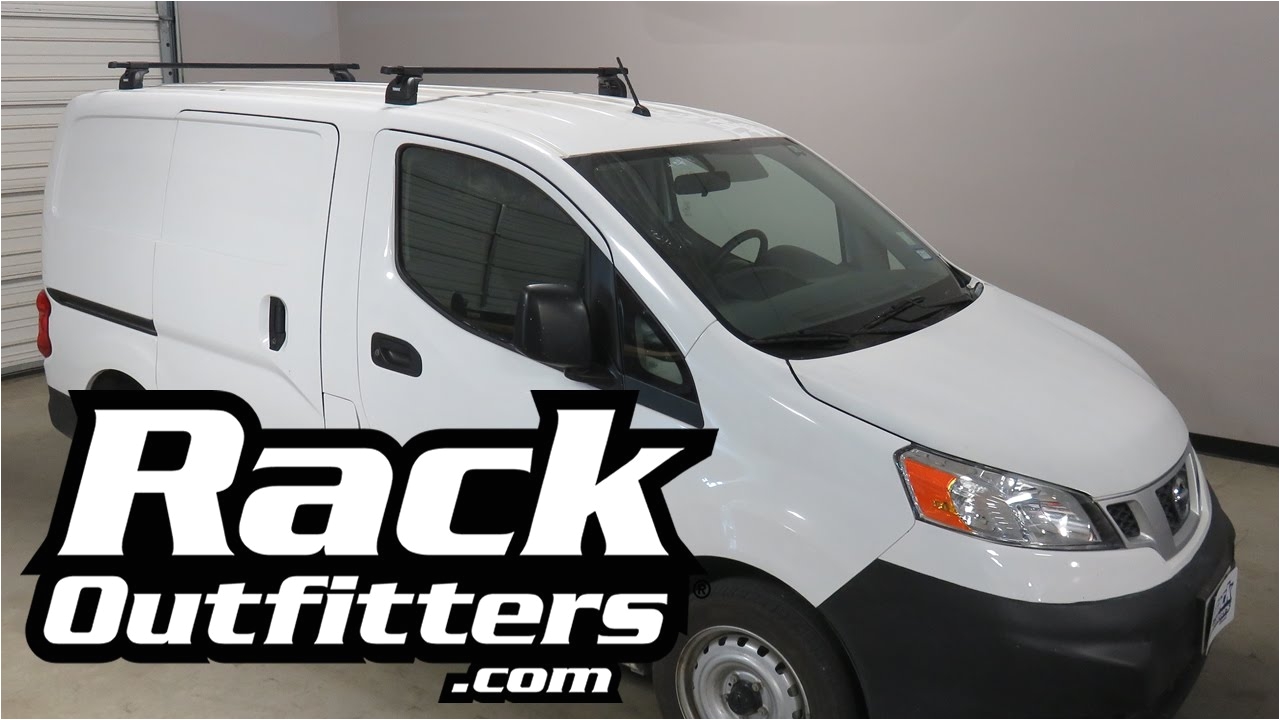 nissan nv200 with thule 460 podium lb50 squarebar roof ladder rack crossbars