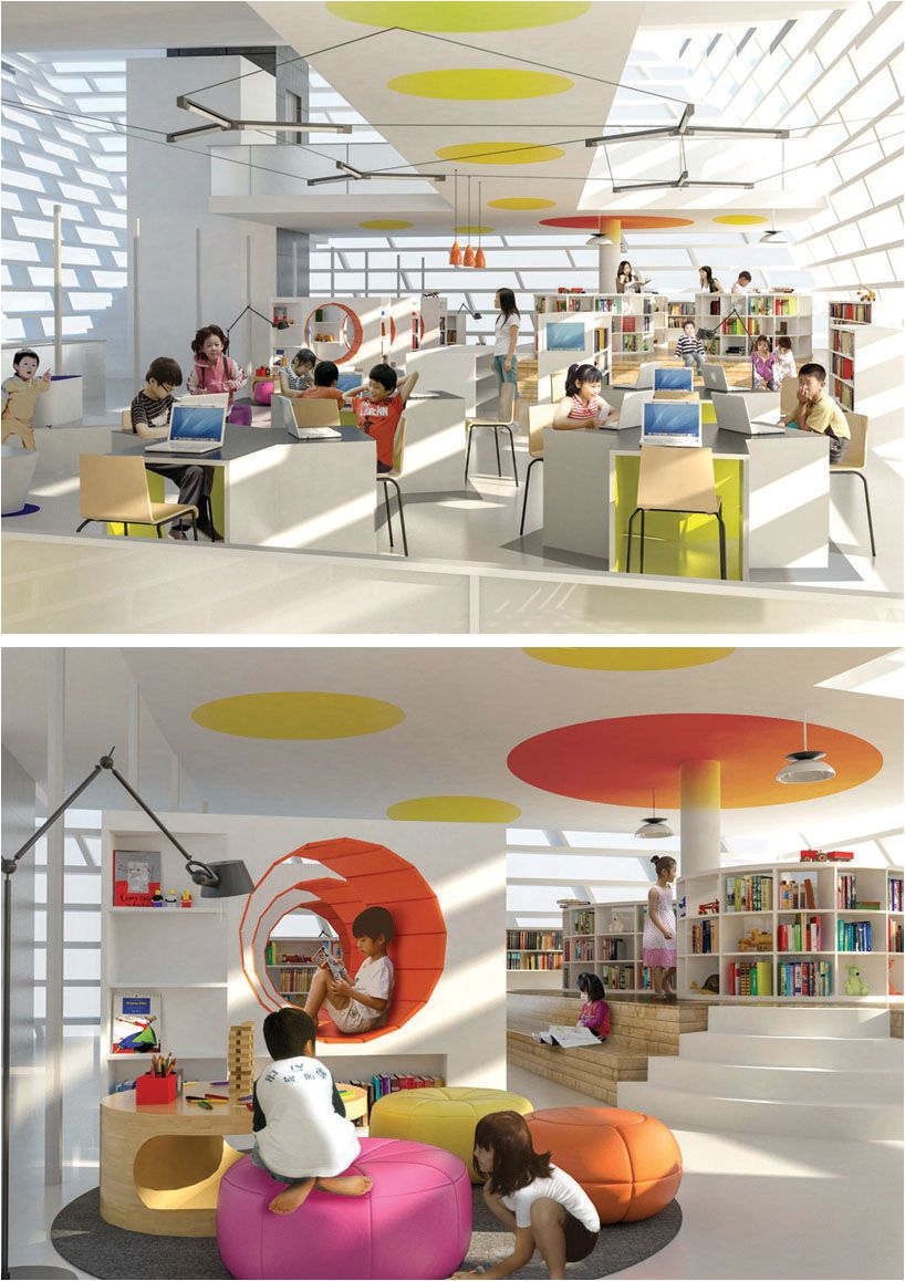 library design children s library ying yang public library by evgeny markachev julia kozlova the design language of form colour