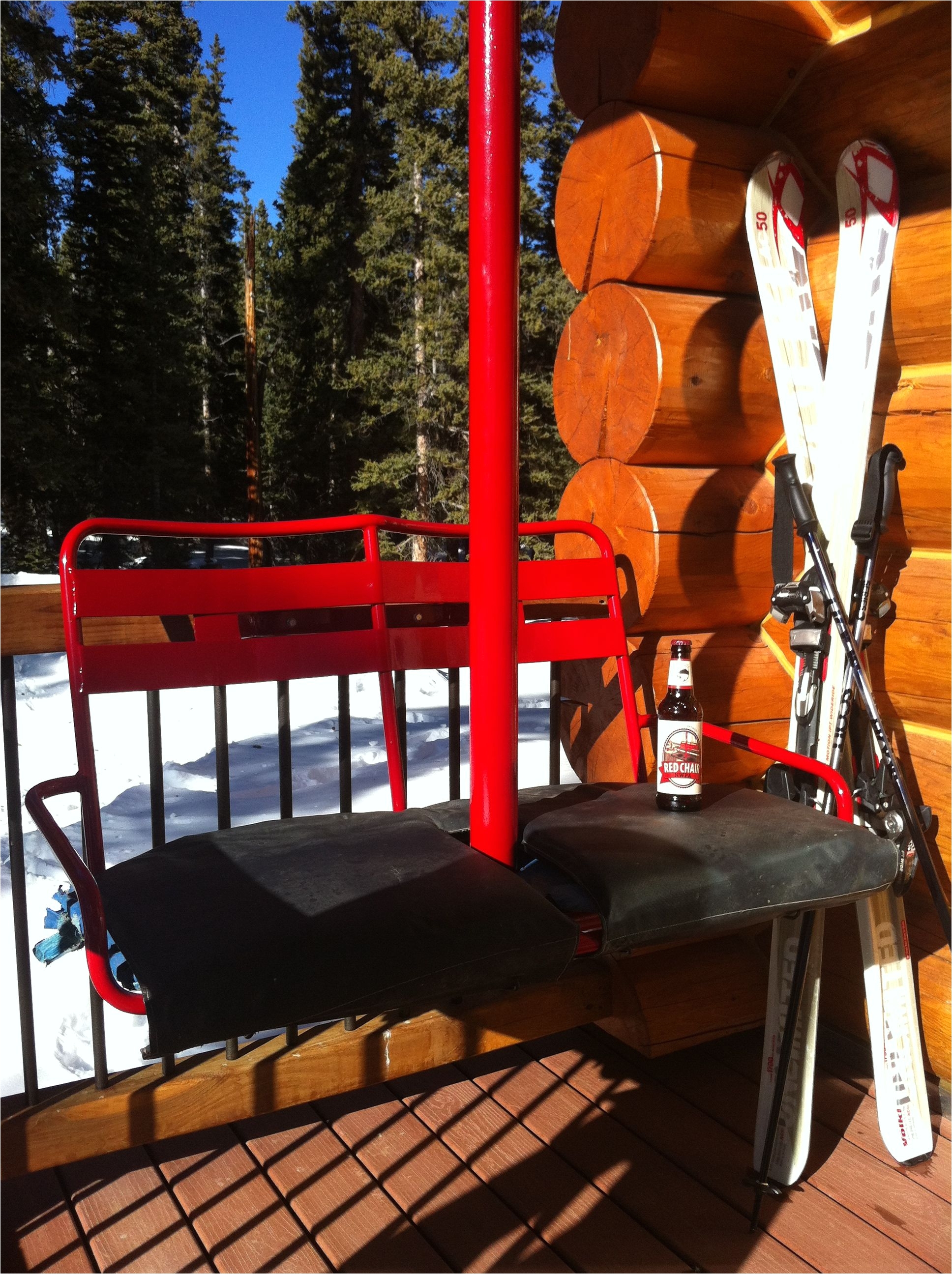 neat ideas use an old ski lift chair as a front porch bench