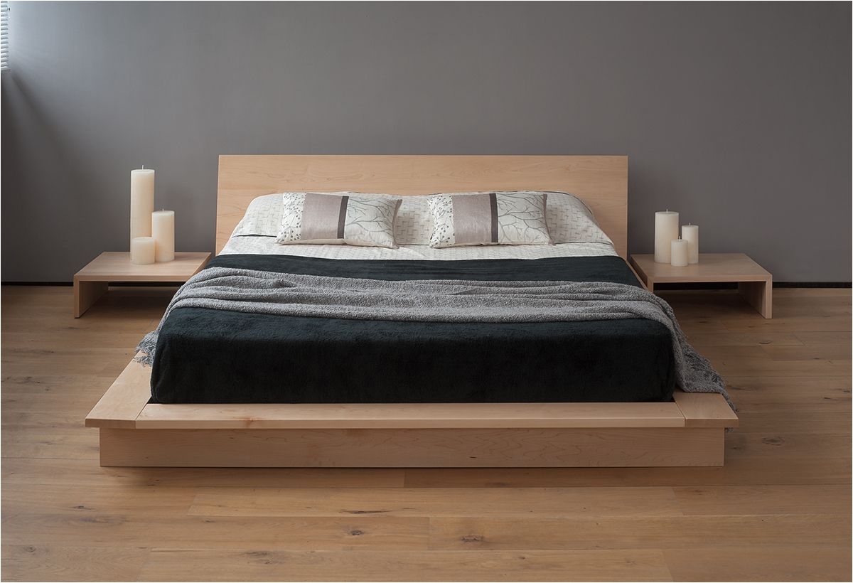 oregon low platform bed solid wood natural bed co