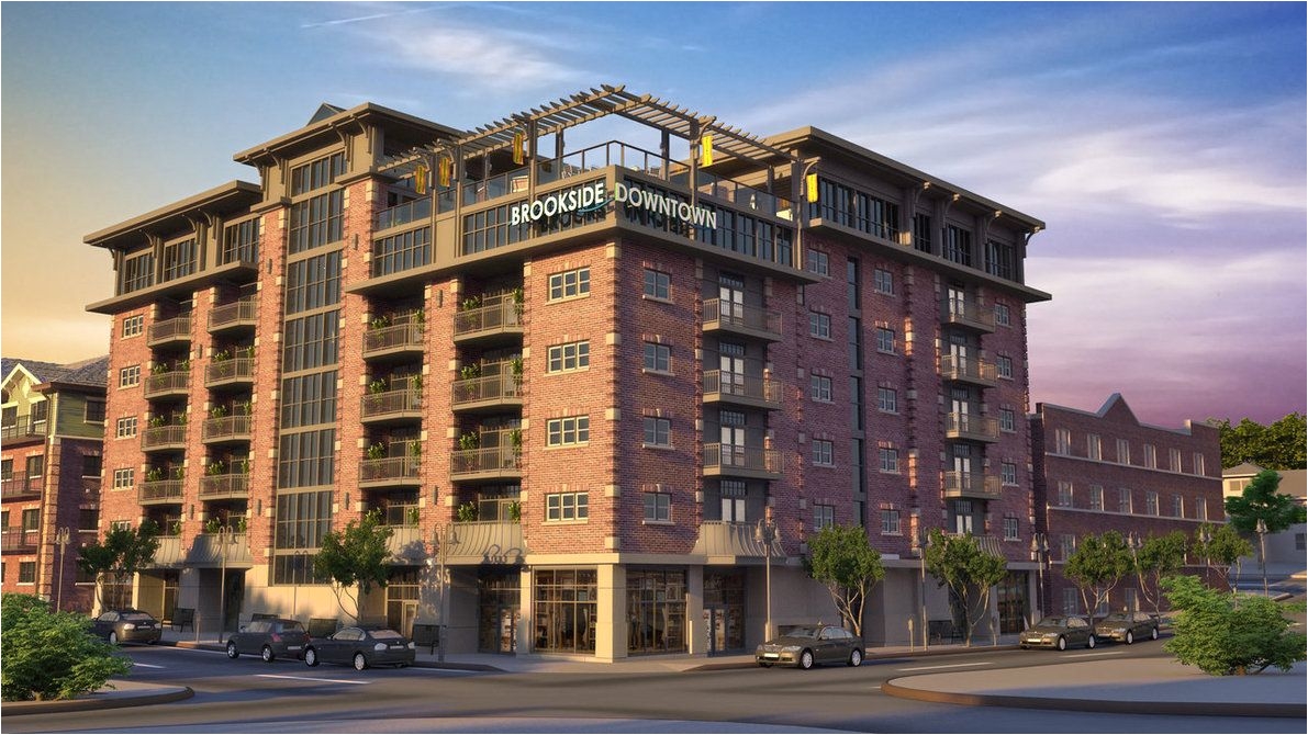 apartment building evening rendering brookside downtown columbia mo