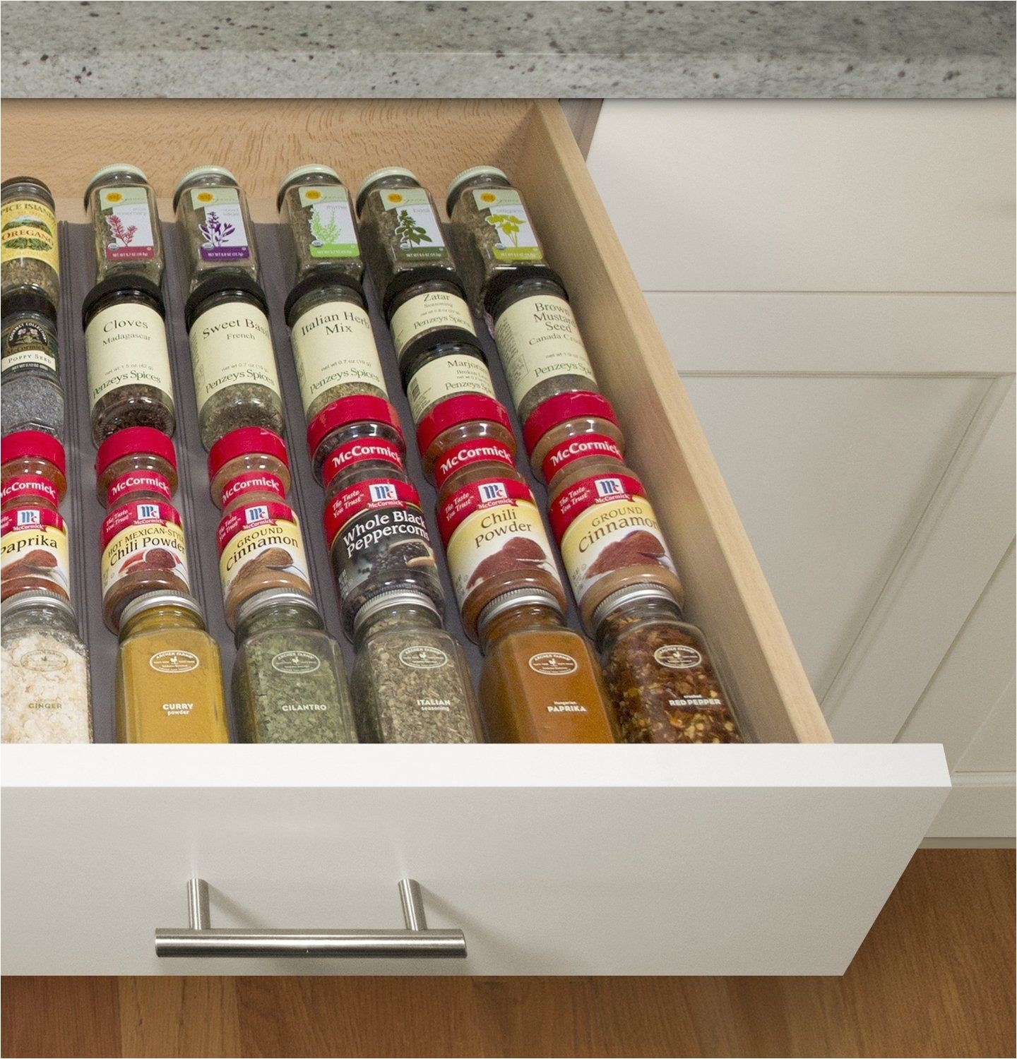 kitchen spice organization ideas awesome amazon youcopia spiceliner in drawer spice organizer 6 pack 24
