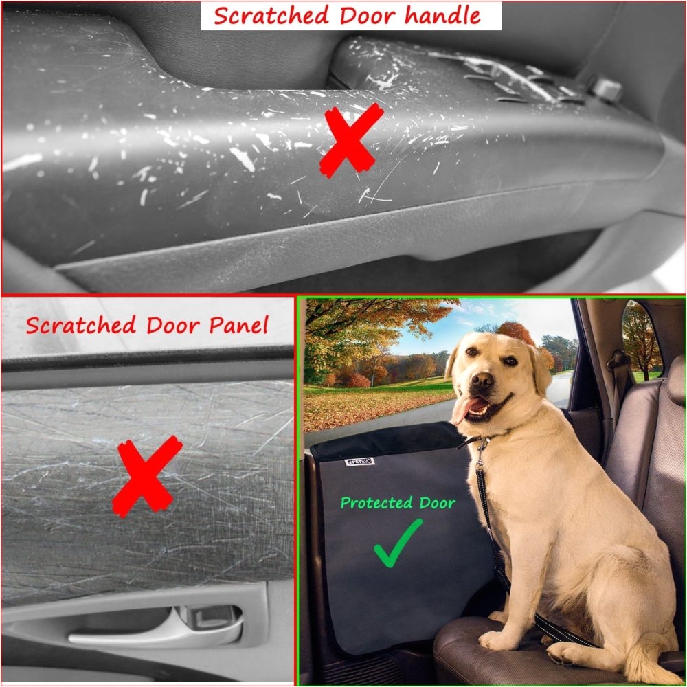pet car door cover for dogs set of 2 interior protector and guard
