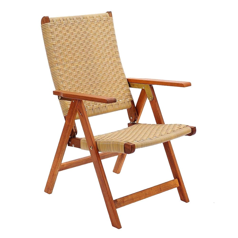Outdoor Folding Chair Amazon Com Achla Designs Eucalyptus Wood Indoor Outdoor Polyweave