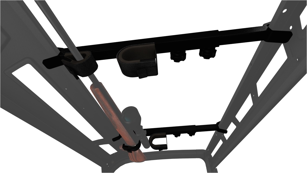 utv overhead in cab gun rack universal