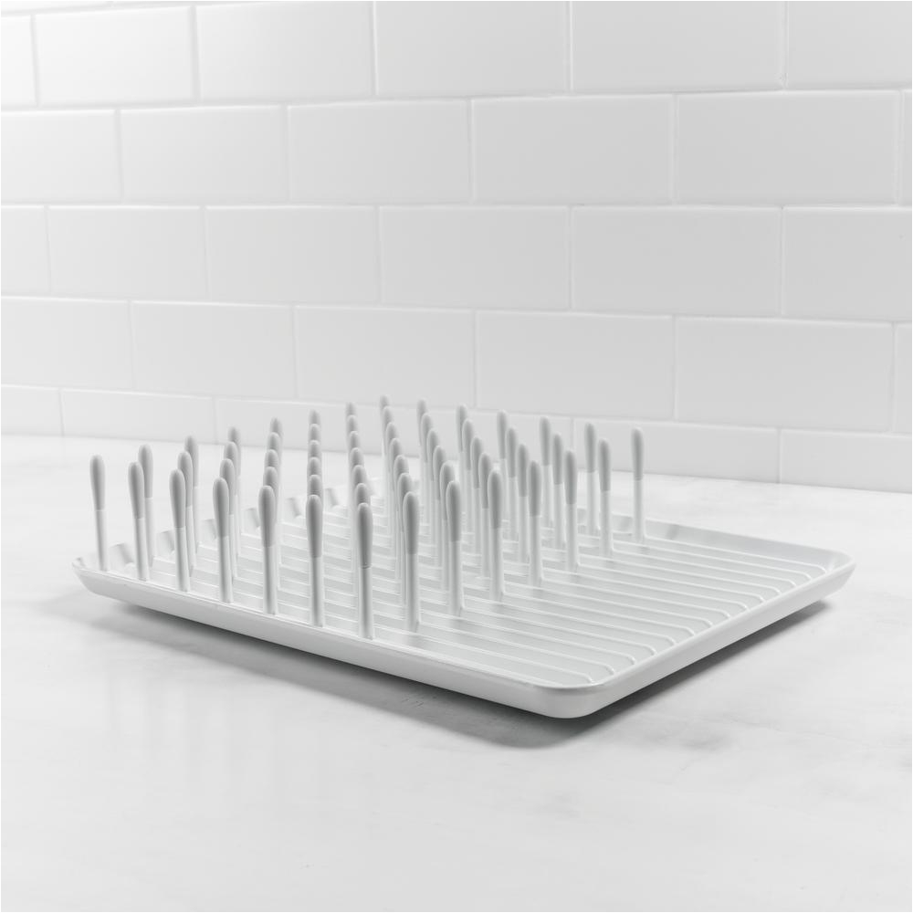 oxo good grips compact dish rack in white