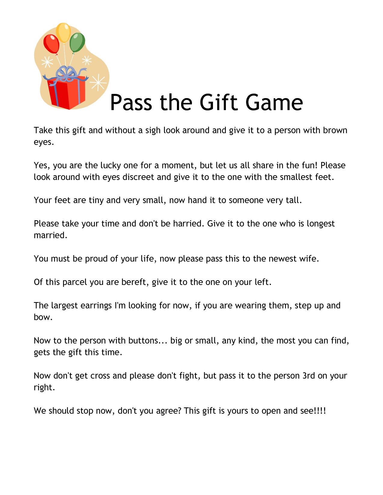 Pass the Gift Baby Shower Game Scope Of Work Template Thirty One Ideas Pinterest Template