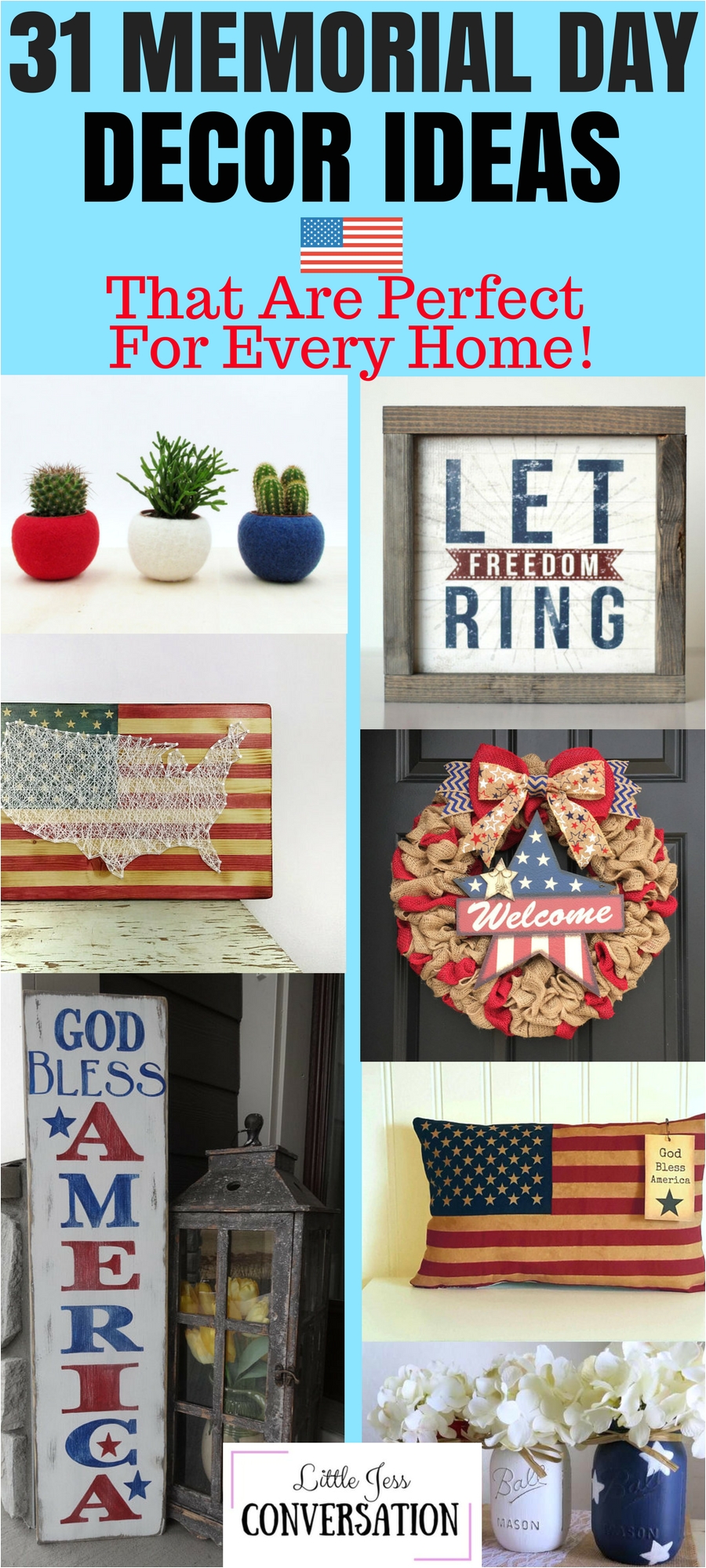 Patriotic Outdoor Decor 31 Ideas for Memorial Day Decor that is Perfect for Every Home