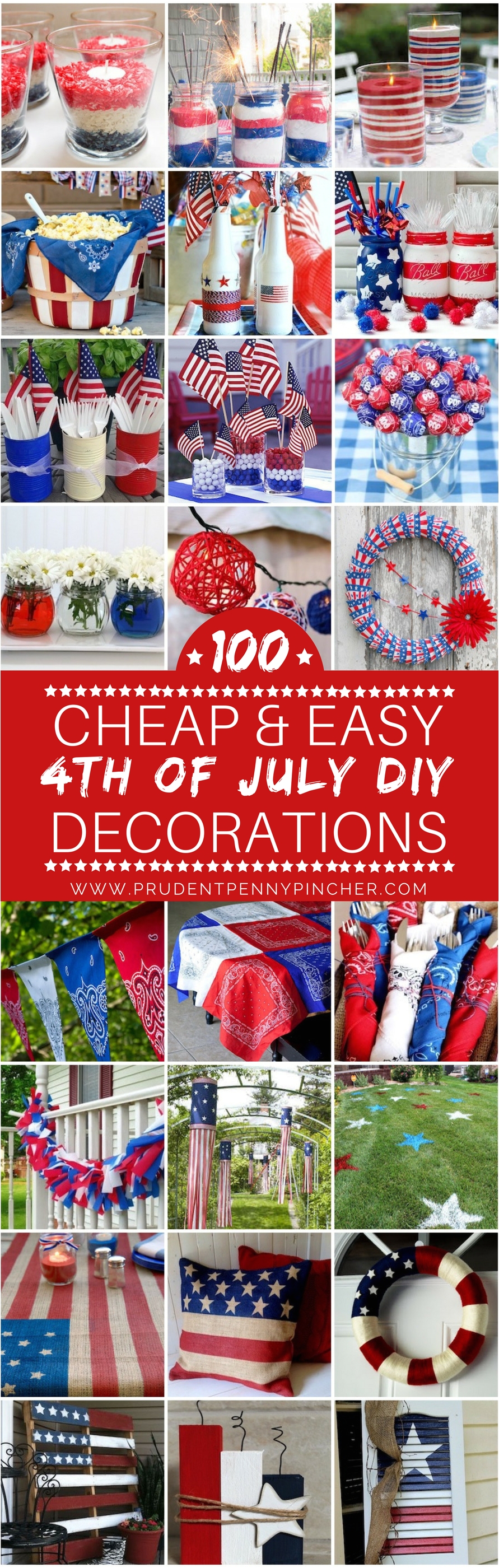 Patriotic Yard Decor 100 Cheap and Easy 4th Of July Diy Party Decor Ideas Pinterest