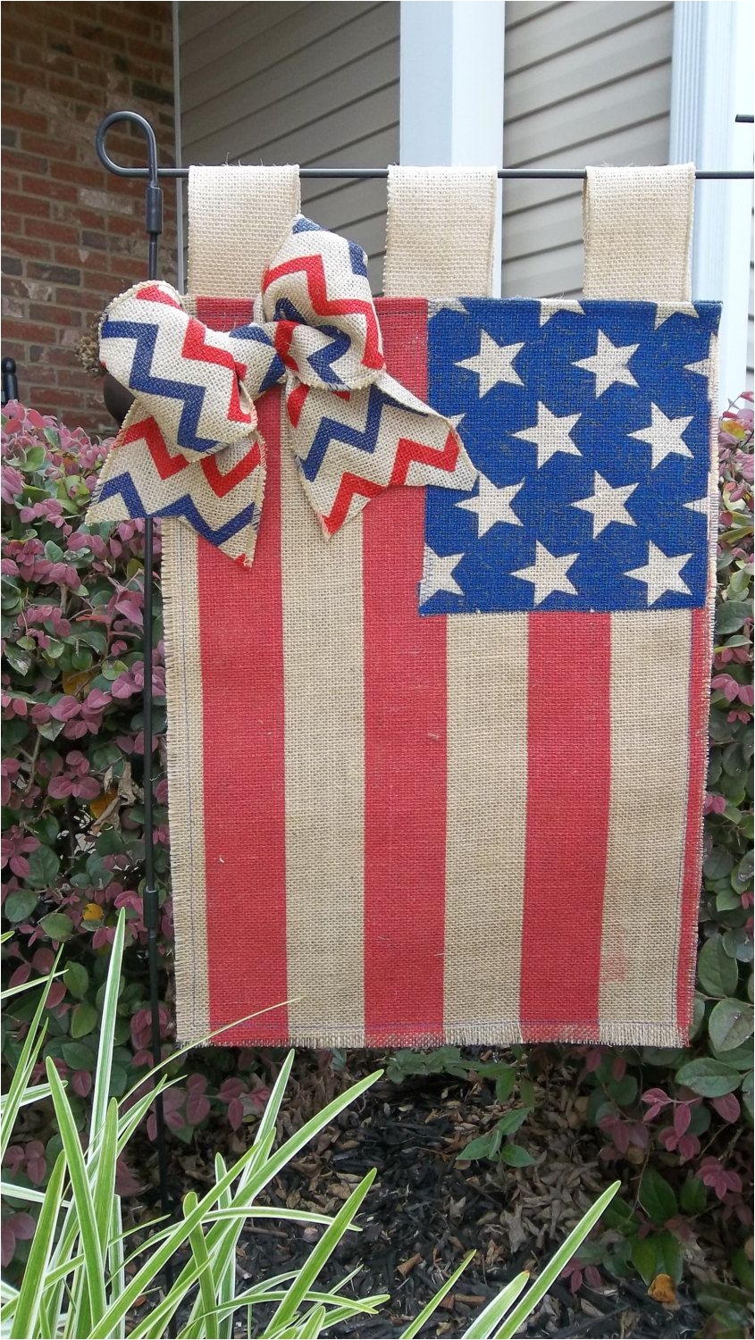 patriotic burlap garden flag stars and stripes garden flag 4th of july yard decoration americana flag
