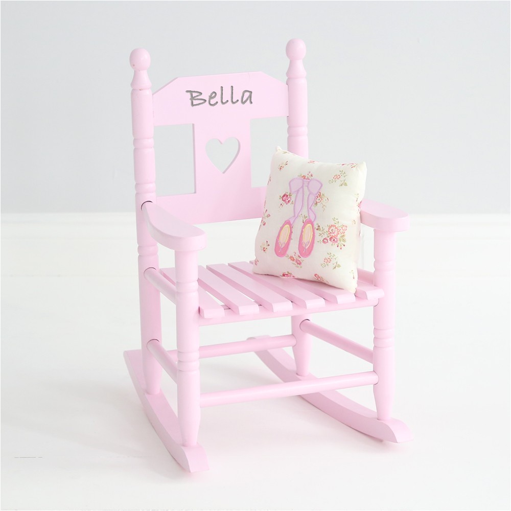 pink personalised rocking chair