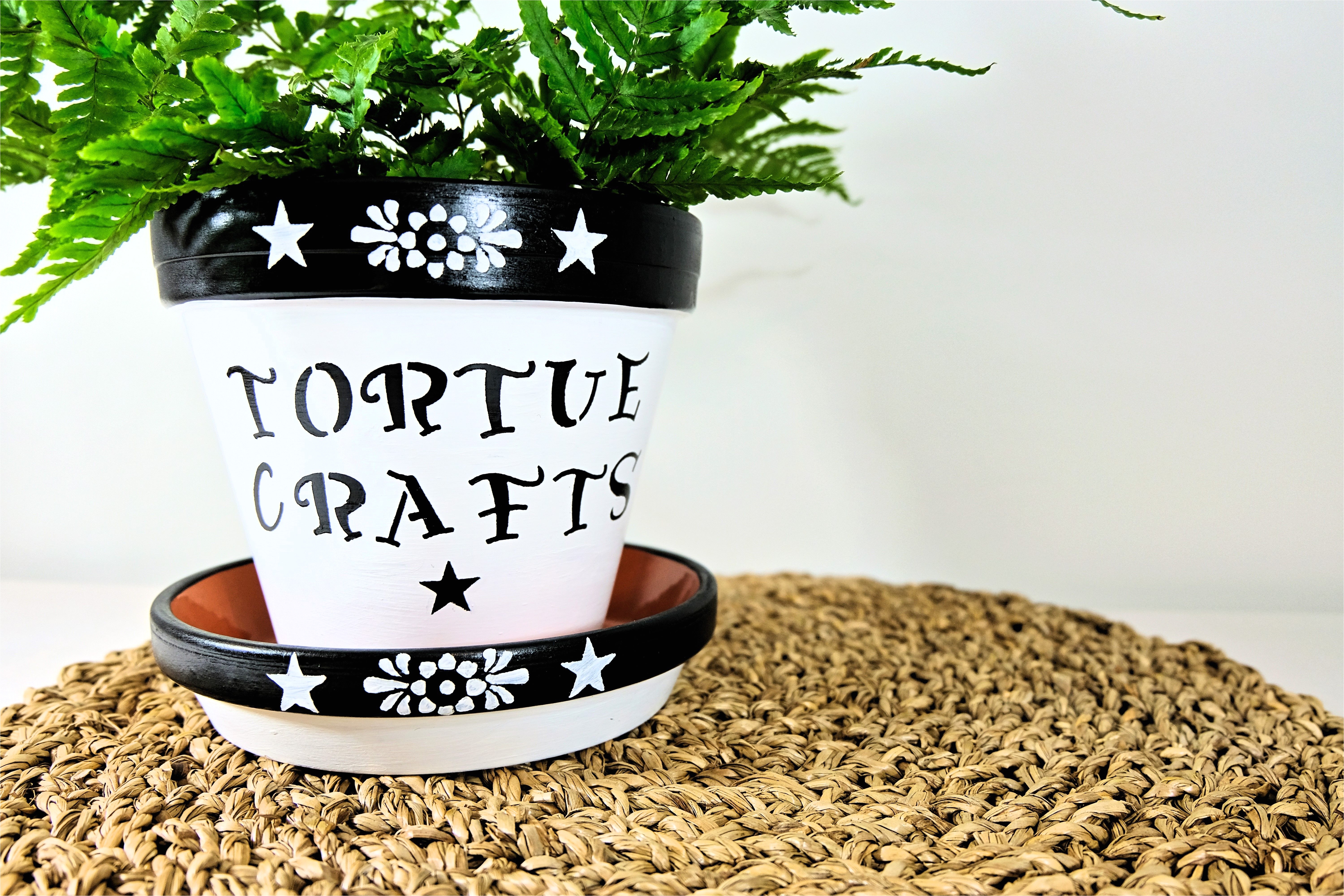 5 or 6 inch custom pots with saucers hand painted terracotta pot planter personalized