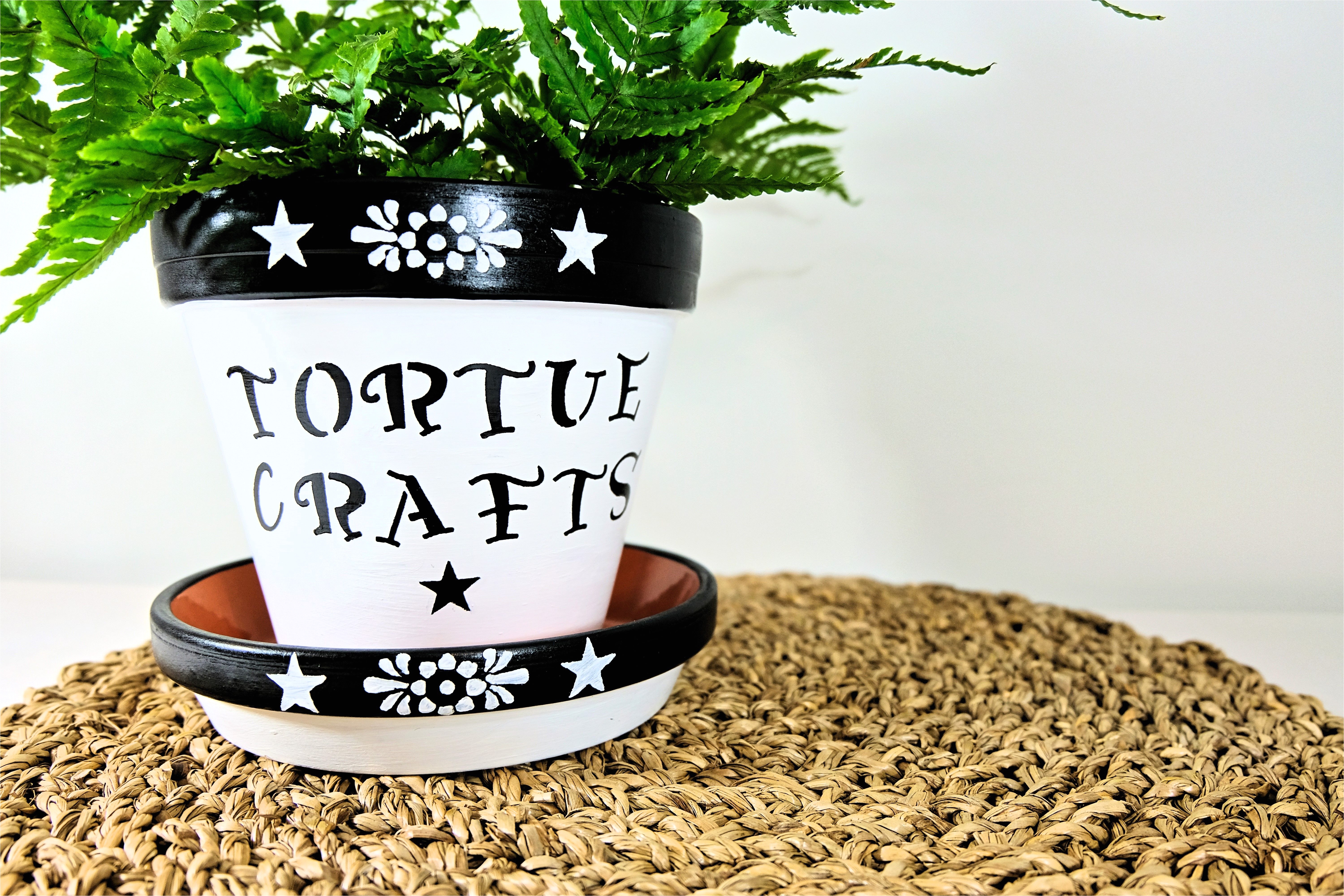 Personalized Decorative Lifesaver 5 or 6 Inch Custom Pots with Saucers Hand Painted Terracotta Pot