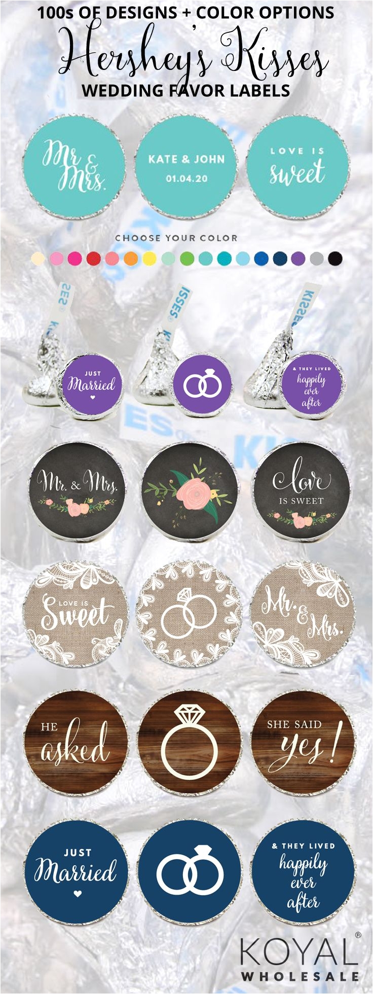 brides on a budget budget friendly wedding favor stickers for hershey s kisses lifesavers mints and lollipops hershey kiss wedding favor labels custom
