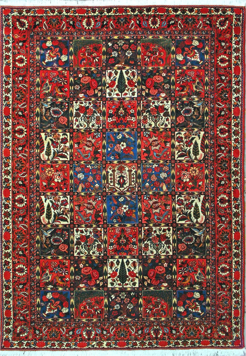 buy bakhtiari persian rug 6 10 x 9 10 authentic bakhtiari handmade rug