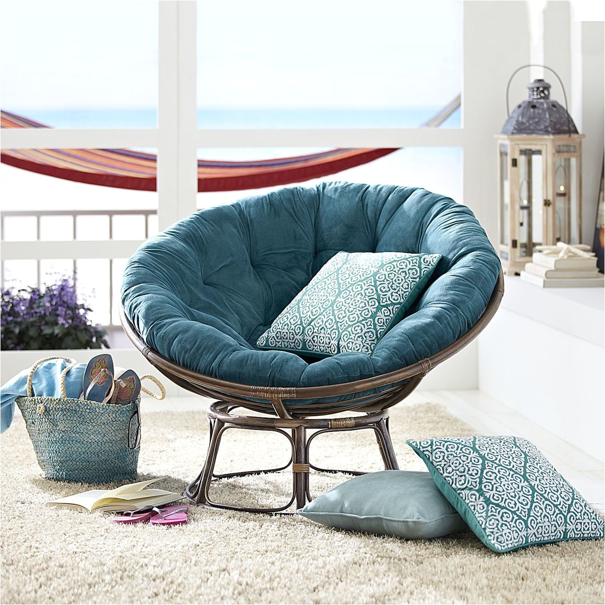 Pier One Papasan Swivel Chair Living Room Reading Corner Home Inspiration Pinterest Corner