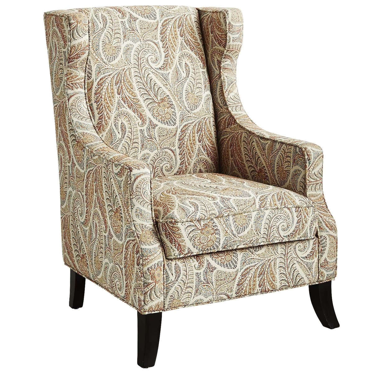 Pier One Swivel Chair Cushion Alec Sunset Paisley Wing Chair Central Heating Chair Fabric and