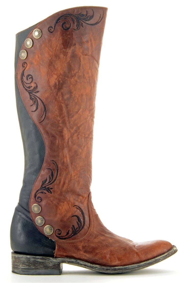 womens old gringo pomiferra crystals boots chocolate 2