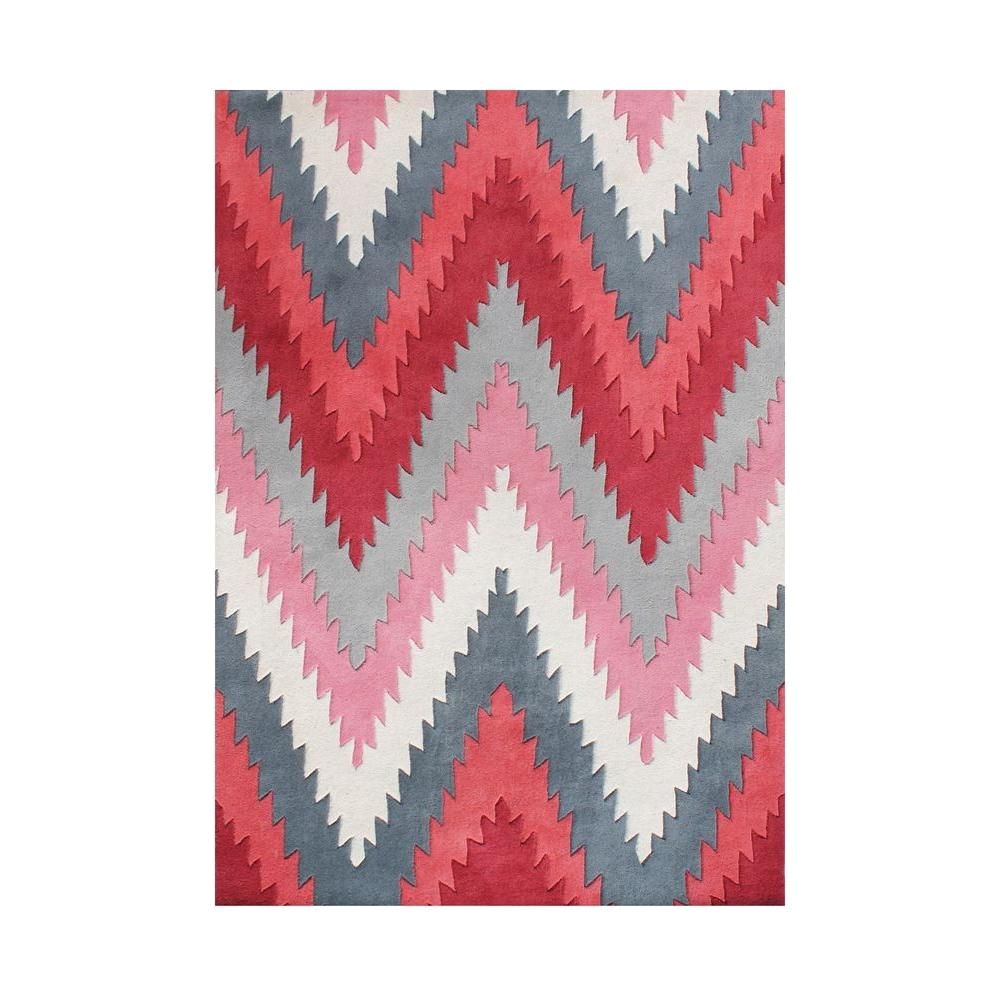 jumbo chevron poppy red 5 ft x 8 ft area rug ay397 5x8 the home depot