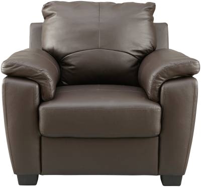 home antonio leather and leather effect chair chocolate from home by argos