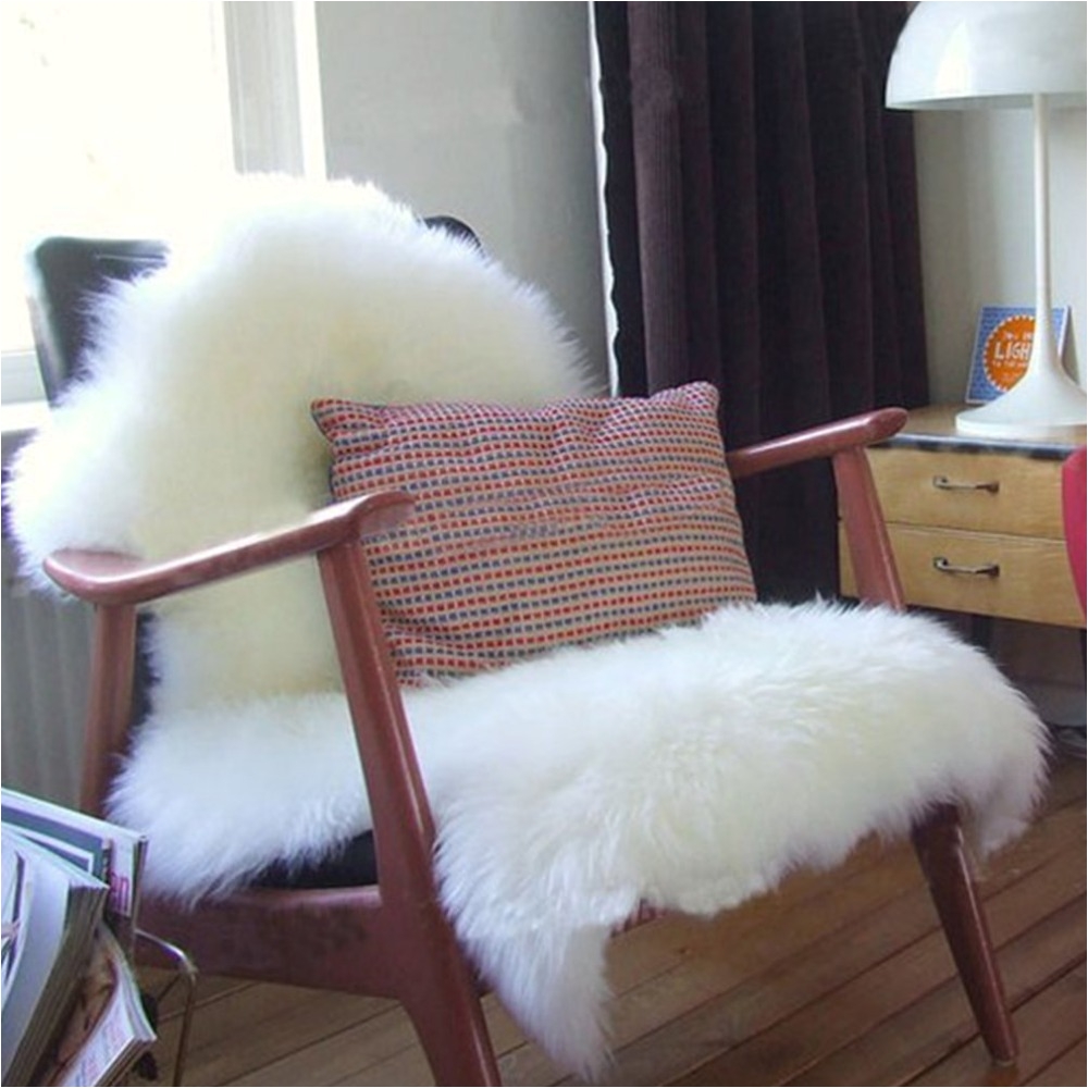 Pink Fluffy Chair Cover Liu Artificial Skin Fur Carpet Long Faux Fur Sheep Rug Chair Seat