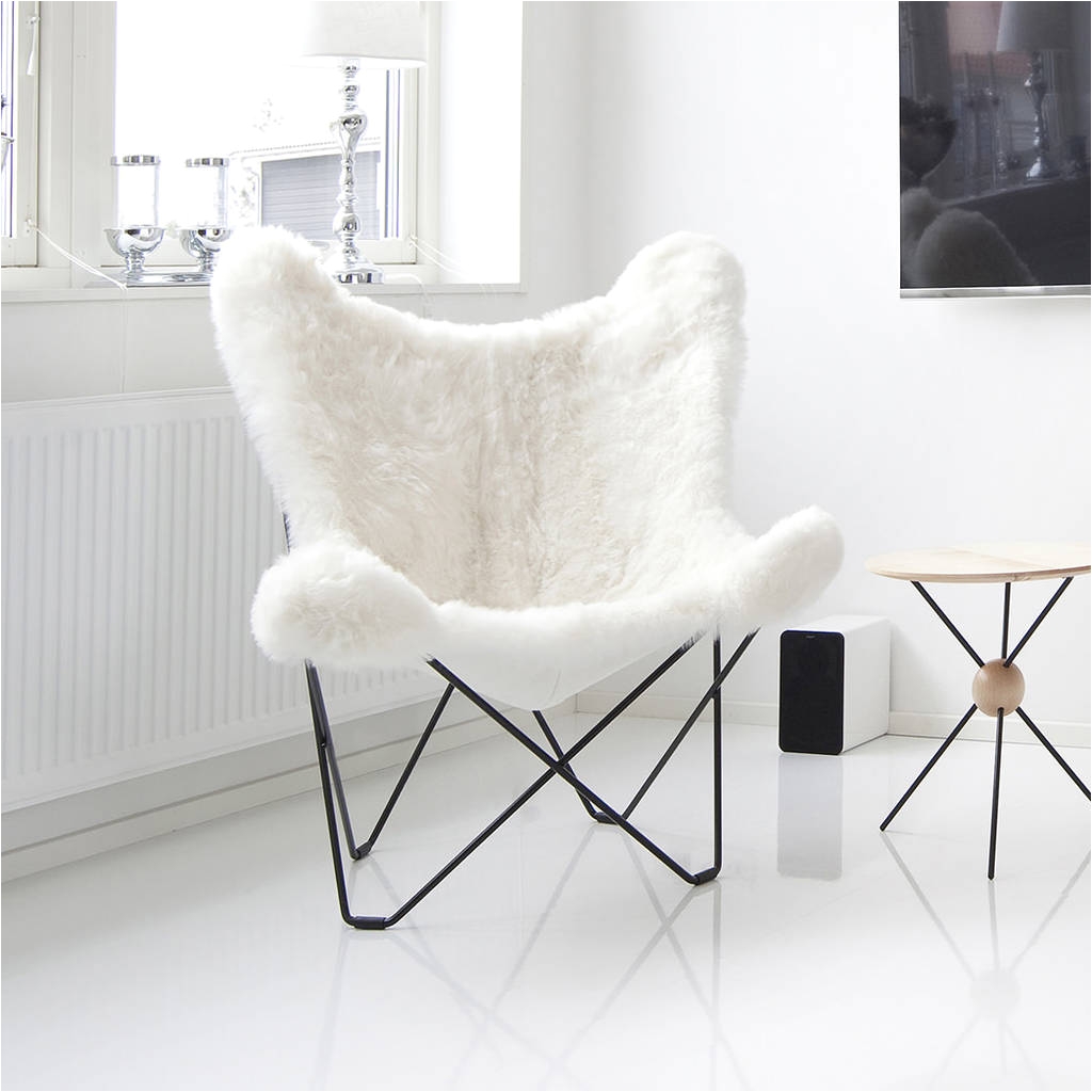 sheepskin erfly chair by grattify notonthehighstreet com