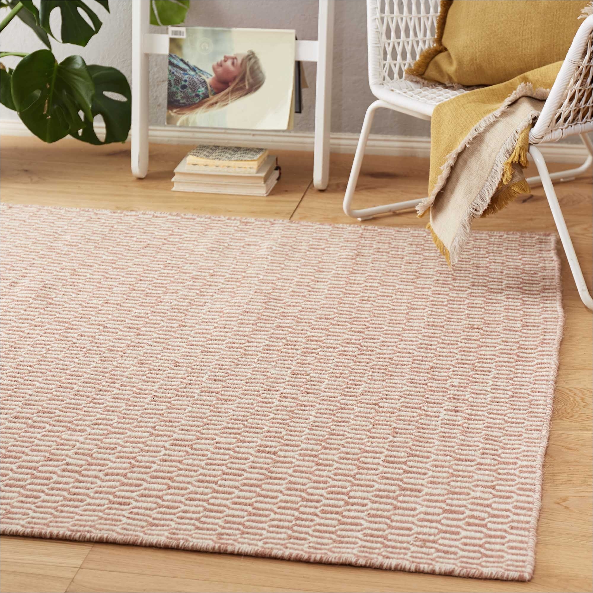 Pink Throw Rug Target Overod Rug Dusty Pink Amp Off White Geometric Design