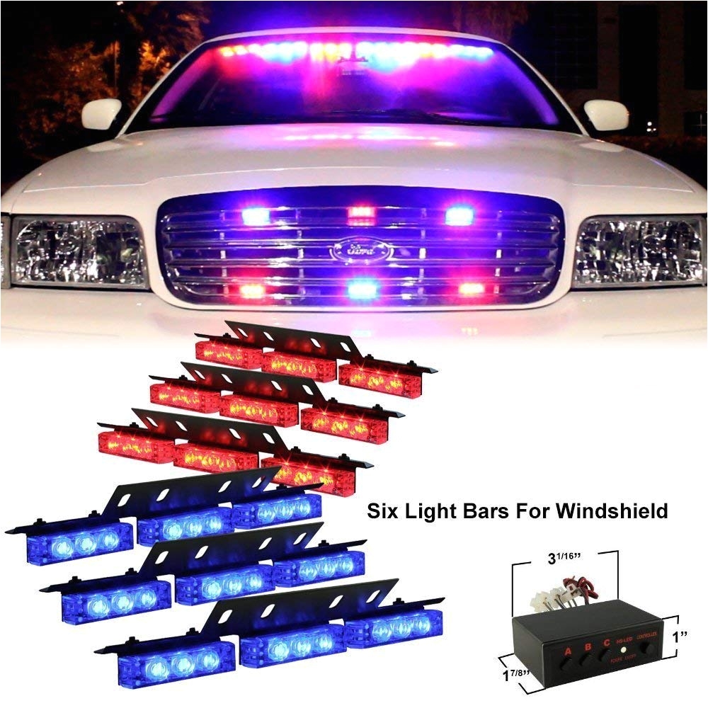 Police Interior Light Bars Amazon Com Diyah 54 Led High Intensity Led Light Bar Law