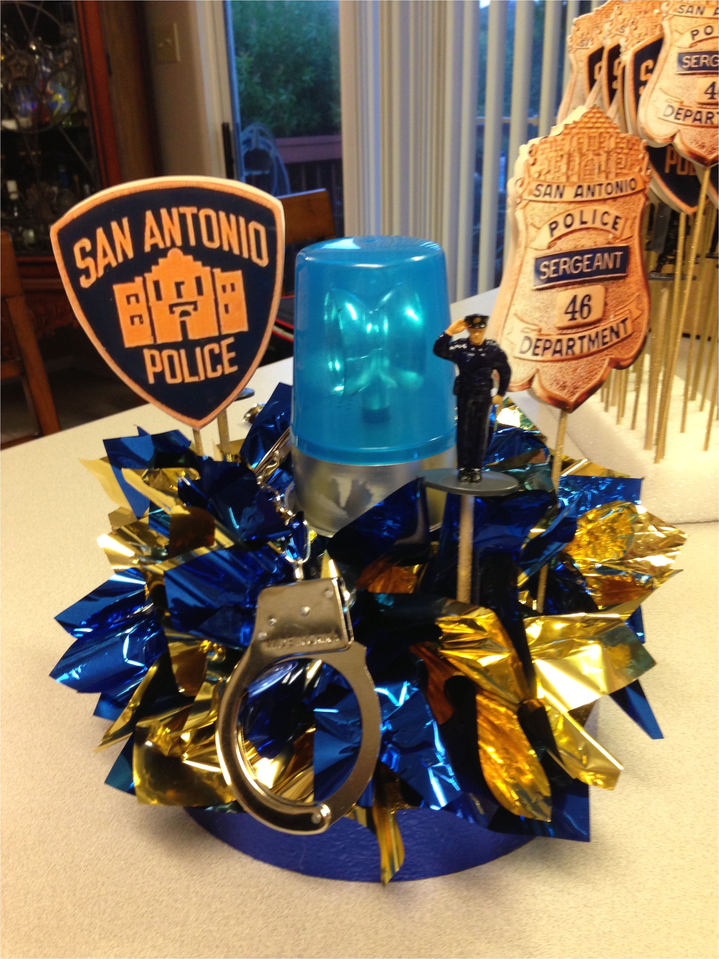 Police Retirement Decoration Ideas Police Party Diy Centerpiece for Police Officer Retirement Design Of