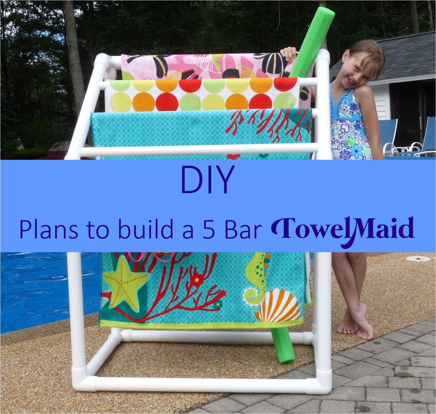 diy plans to build 5 bar towel rack