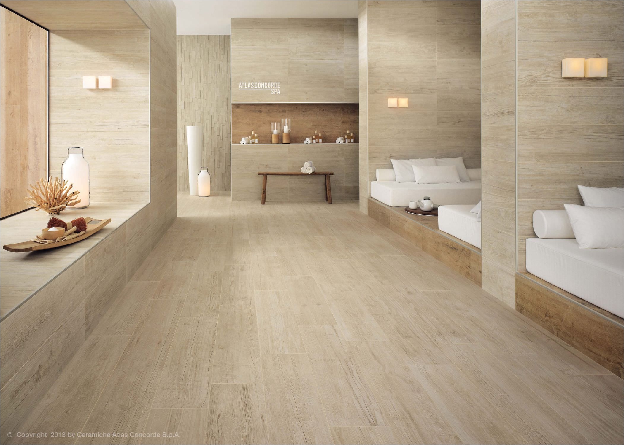 atlas concorde axi series is wood look porcelain tiles for floors that interpret the natural materials marked by time