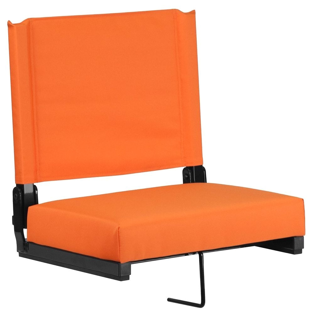 Portable Folding Stadium Chairs Bleacher Seats W Backs orange Stadium Chair Cushion Comfy Portable