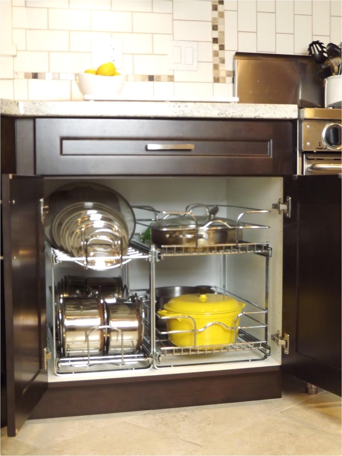 good under stove storage design for pots pans and lids 15 beautifully organized kitchen cabinets and tips we learned from each