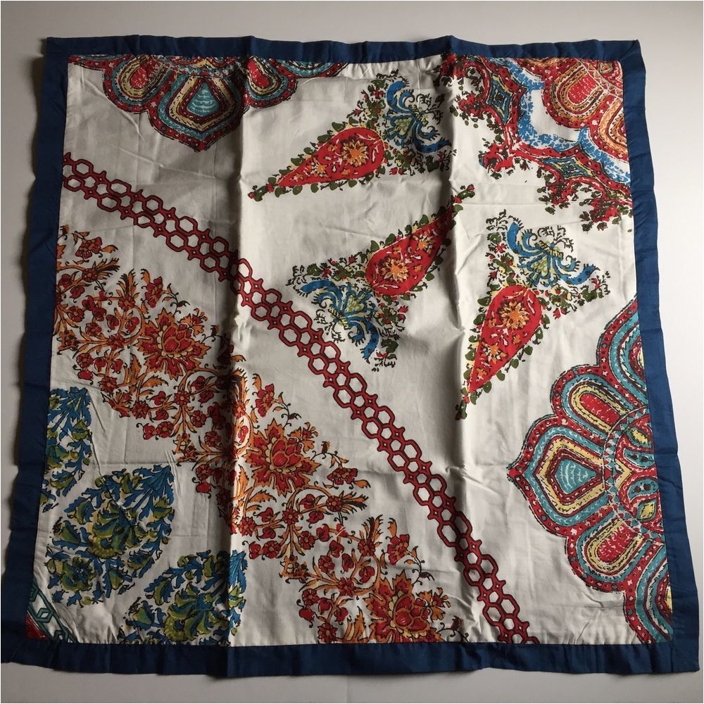 1 pottery barn aurora euro sham pillow cover new red medallion boho blue ebay