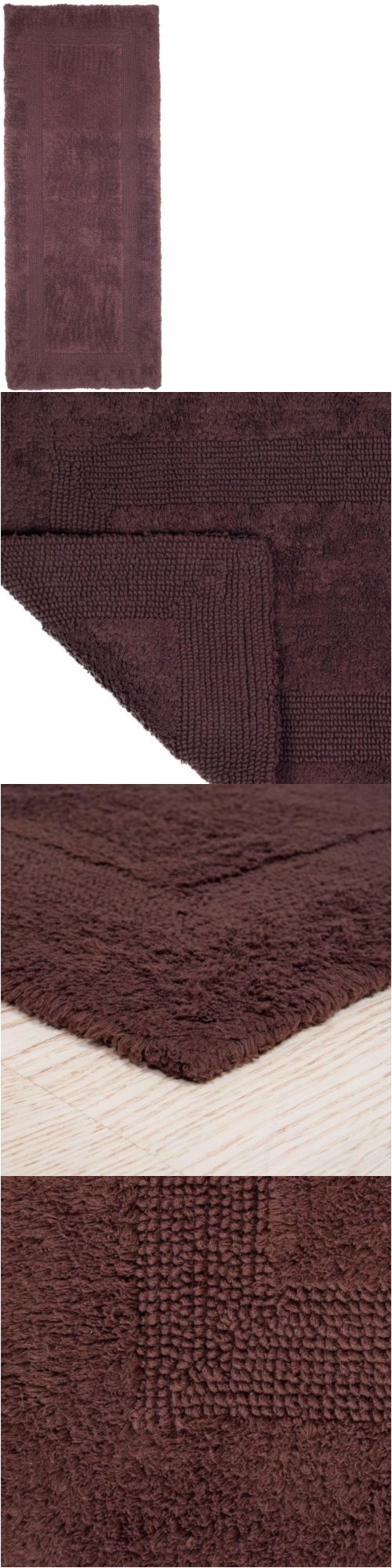 bathmats rugs and toilet covers 133696 2 x 5 ft brown reversible long bath